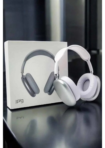 P9 Air Max Kablosuz 5.0 Mikrofonlu Bluetooth Kulaklık Beyaz Yüksek Ses Kaliteli modelleri