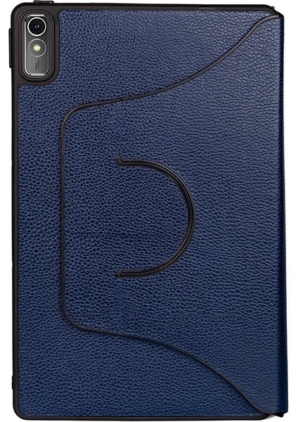 Lenovo Tab P11 11.5" (2.nesil) Uyumlu Spıa Fest Dönebilen Standlı Kılıf-Lacivert