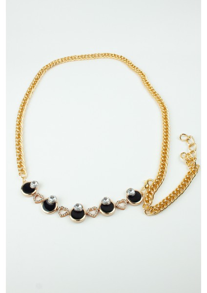 Taşlı Kalp Detaylı Gold Metal Kemer fırsatları