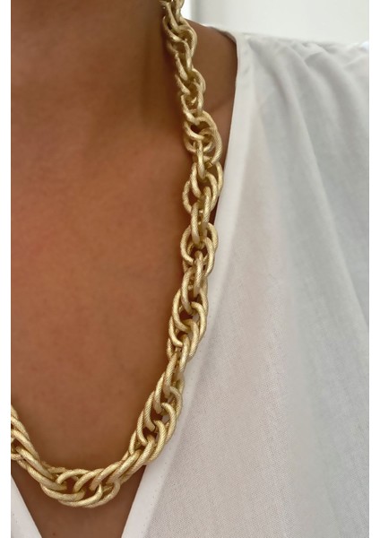 Işıltılı Zincir Uzun Gold Kolye fiyatları