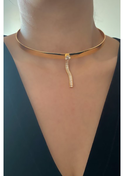 Baget Taşlı Tasma Choker Kolye fiyatları