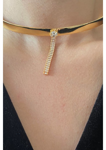Baget Taşlı Tasma Choker Kolye modelleri