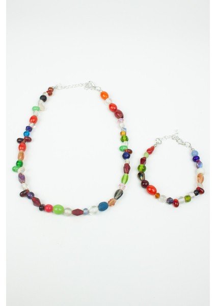 Çok Renkli Kolye Bileklik Set fiyatları