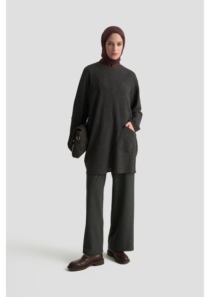 Basic Örme Tunik 25KD1118 Siyah