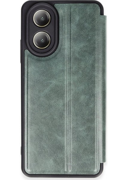 Oppo A38 Kılıf Flip Cover - Koyu Yeşil (K95)