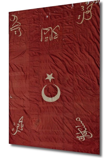 Osmanlı Sancağı Yağlı Boya Görünümlü Ahşap Dekoratif Tablo Dikdörtgen Tablo modelleri