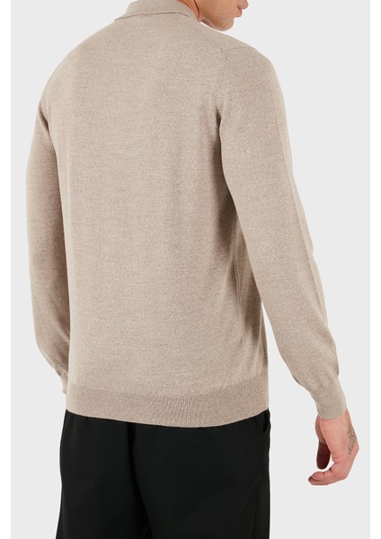 % 100 Yün Regular Fit Yarım Fermuarlı Polo Yaka Kazak Erkek Polo Yaka Kazak 55125 14290 018 fiyatları