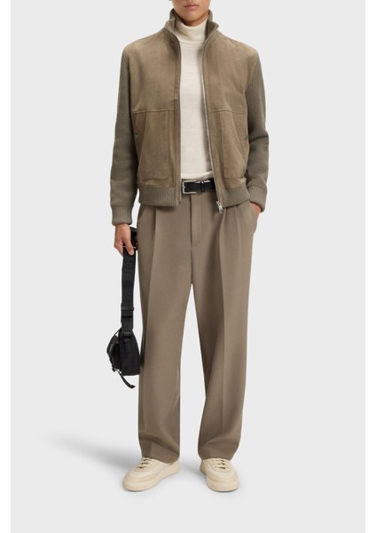 Regular Fit Dik Yaka Pamuk Karışımlı Kollu Süet Mont Erkek Mont 50547673 245 fiyatları