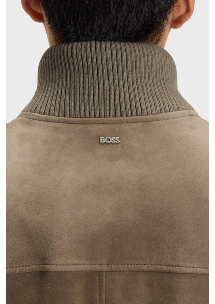 Regular Fit Dik Yaka Pamuk Karışımlı Kollu Süet Mont Erkek Mont 50547673 245 indirimleri