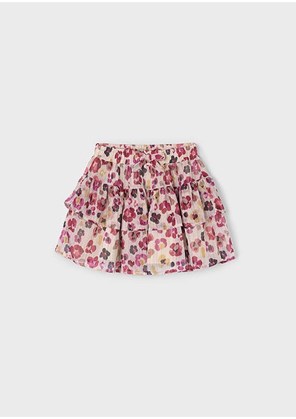 Kırmızı Kız Çocuk Katlı Etek 4902 modelleri