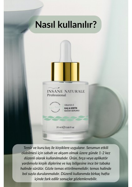 Insane Naturale Kaş Kirpik Serum 20 ml fiyatları