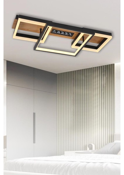 L002-3 Siyah Kahve LED Avize