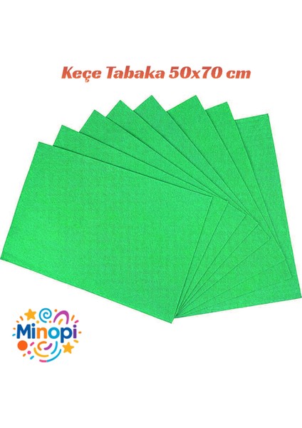 Yeşil Keçe Tabaka 10'lu Paket 50X70 cm - 1.5 mm Kalınlık