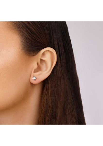 Altın Tektaş Küpe - 14K modelleri