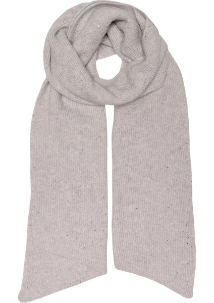 Kadın Onlsola Simli ve Pul Detaylı Yün Atkı 15349813 Taş