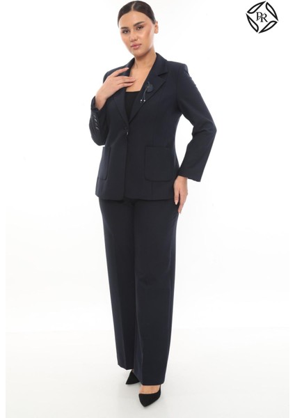 Kadın Rahat Kesim Astarlı Kolsuz Blazer Ceket Pantolon Takım Elbise fiyatları