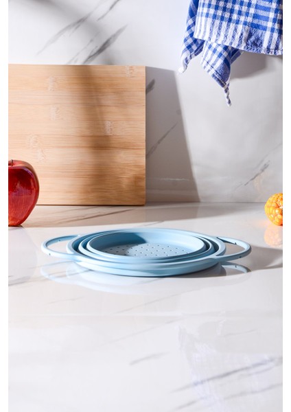 Flow Katlanabilir Isıya Dayanıklı Silikon Süzgeç 20 cm | Mavi fırsatları