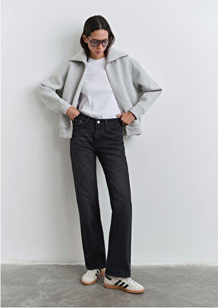 Jane Classic Denim Koyu Gri Smoke Jean Pantolon 1010917-90505