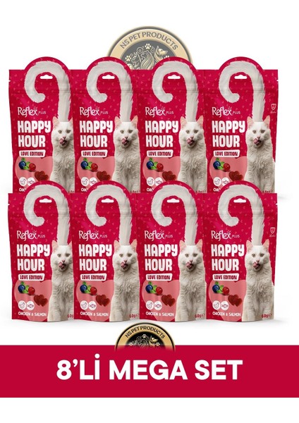 Plus Happy Hour 8'li Kedi Maması Mega Set 8X60GR
