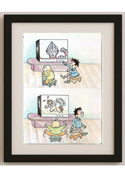 Li Xin 29X21CM Orijinal Karikatür Tablo