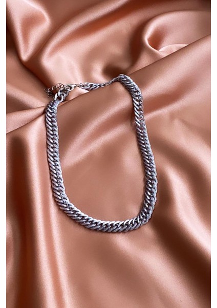 Dokulu Zincir Gümüş Kolye fiyatları