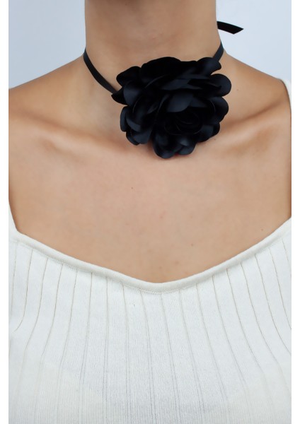 Kumaş Choker Gül Kolye fiyatları