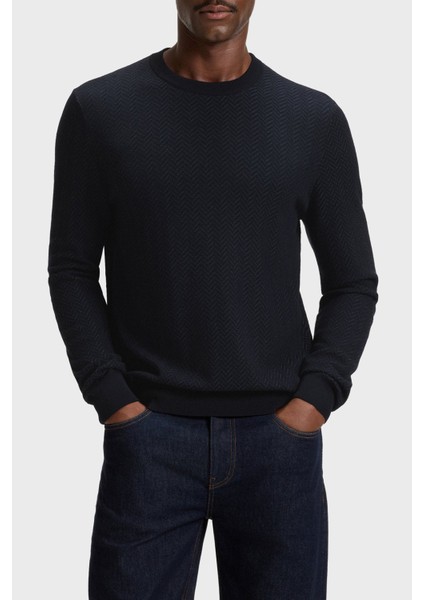 Yün ve Pamuk Karışımlı Regular Fit Bisiklet Yaka Sweat Erkek Sweat 50549985 404