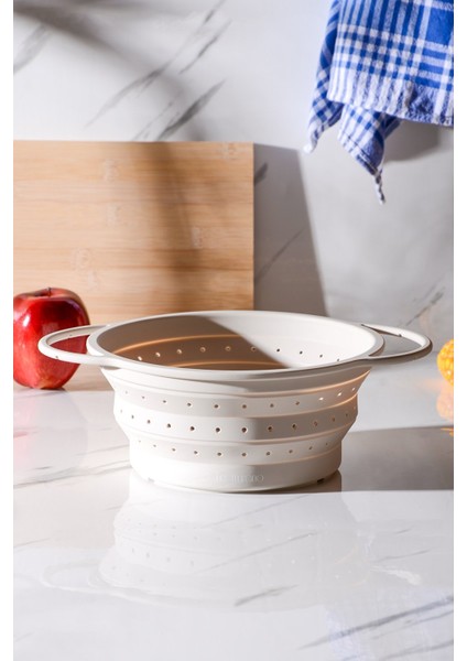 Flow Katlanabilir Isıya Dayanıklı Silikon Süzgeç 23 cm | Krem fiyatları