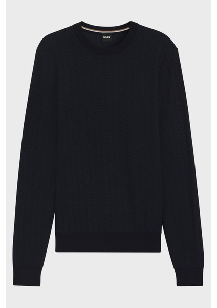 Yün ve Pamuk Karışımlı Regular Fit Bisiklet Yaka Sweat Erkek Sweat 50549985 404 indirimleri