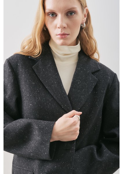 Norrıs Yün Blazer Ceket Dark Grey Melange indirimleri