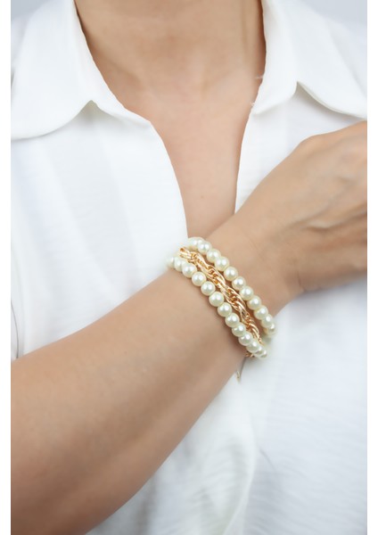 Cam Inci Üç Sıralı Bileklik