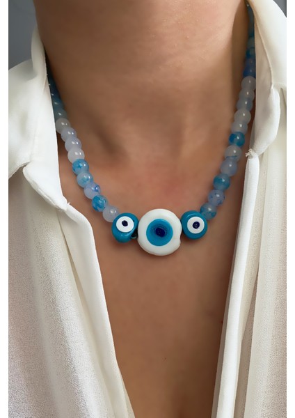 Üç Nazar Boncuklu Kolye