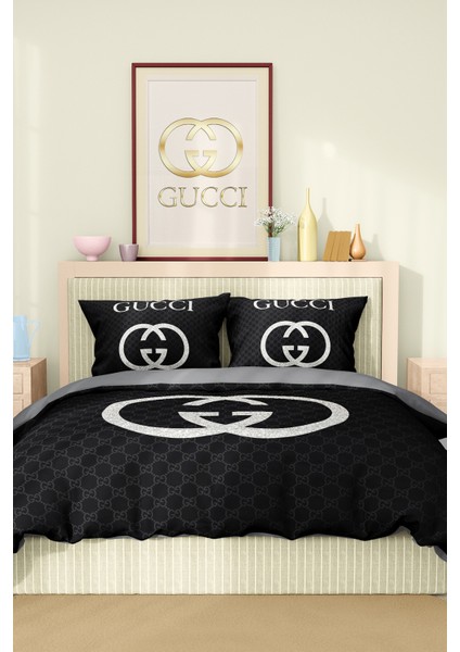 Nevresim Takımı Çift Kişilik Pamuklu Saten Kumaş 6 Parça 3D Dijital Baskı Duvet Cover Set Model No: modelleri