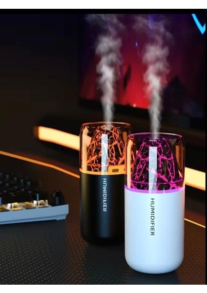 Humidifier 330 ml Hava Nemlendirici Buhar Makinesi Ultrasonik Aroma Difüzör Oda Nemlendirici Işıklı