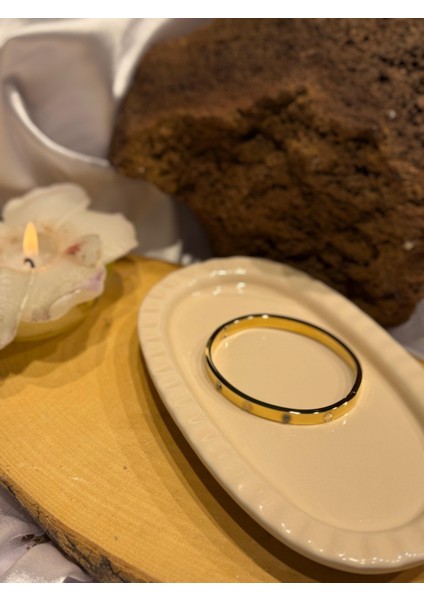 Gold Çelik Kelepçe Bileklik