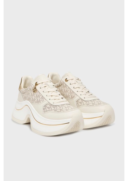 Deri Karışımlı Kalın Tabanlı Logolu Sneaker Ayakkabı 43F5ARFS2L150 Bayan Ayakkabı 43F5ARFS2L 150 fiyatları