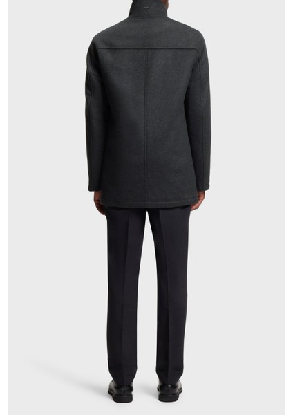 Yün ve Kaşmir Karışımlı Relaxed Fit Dik Yaka Kaban Erkek Kaban 50549193 030 modelleri