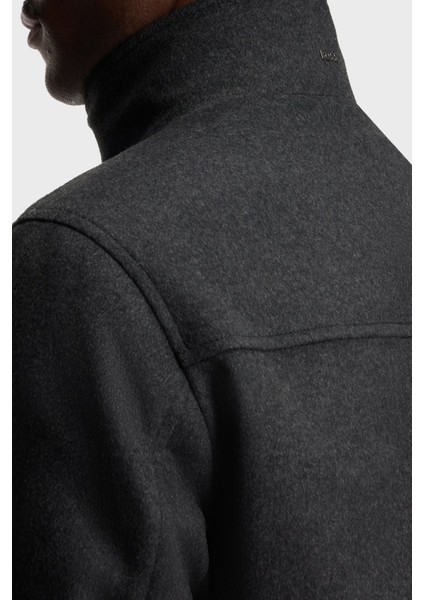 Yün ve Kaşmir Karışımlı Relaxed Fit Dik Yaka Kaban Erkek Kaban 50549193 030 indirimleri