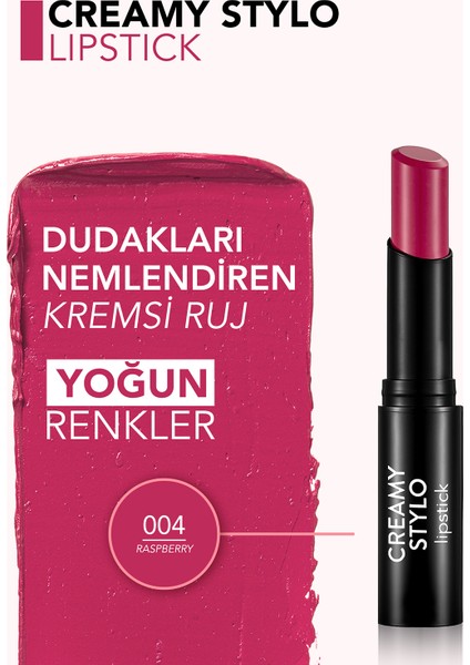 Creamy Stylo Yarı Parlak Bitişli Kremsi Ruj (04 Raspberry) 8682536013642 modelleri