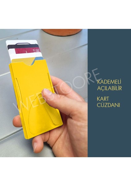 Kart Cüzdanı Kademeli Açılabilir - Sarı