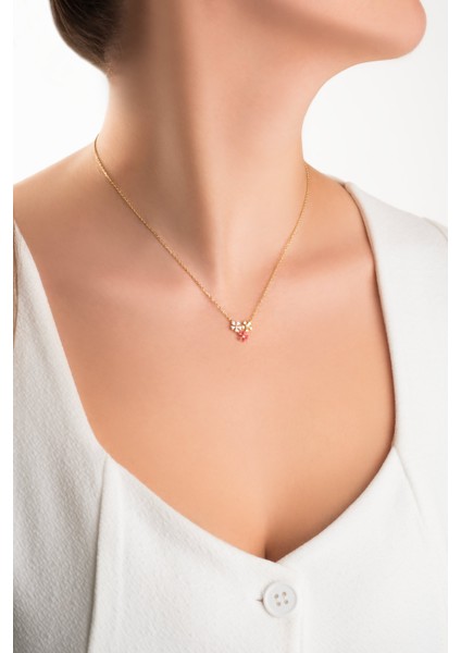 Sevilla Çiçeği 18 Ayar Sarı Altın Kaplama 45 cm Gümüş Kolye fırsatları