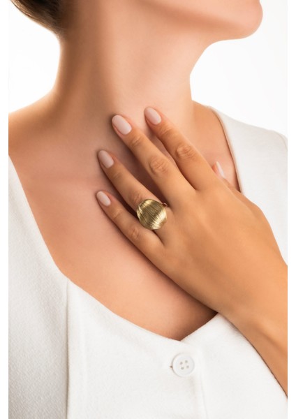 Liora Güneşi 18 Ayar Sarı Altın Kaplama Gümüş Yüzük fırsatları