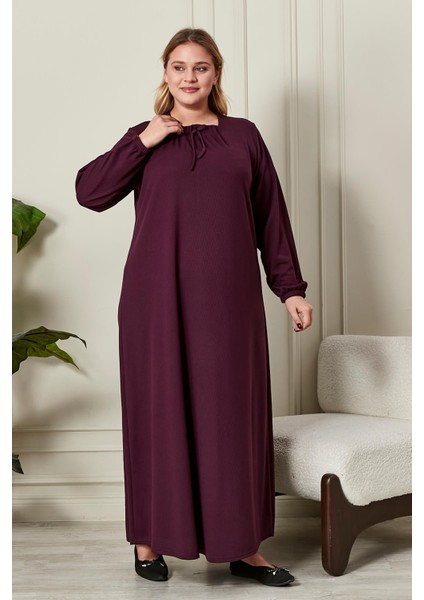 Kadın Büyük Beden Kare Yaka Elbise indirimleri