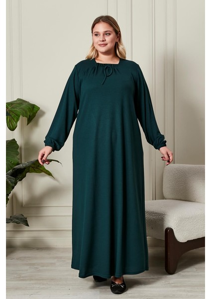 Kadın Büyük Beden Kare Yaka Elbise modelleri