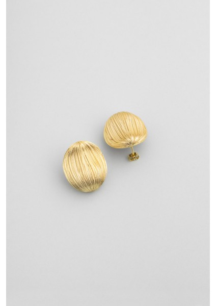 Liora Güneşi 18 Ayar Sarı Altın Kaplama Gümüş Küpe