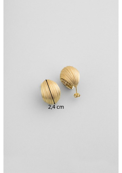 Serena Parıltısı 18 Ayar Sarı Altın Kaplama Gümüş Küpe modelleri