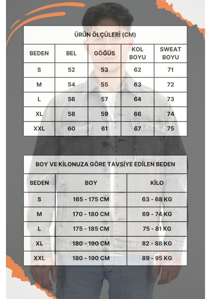 Erkek Füme Yıkamalı Kot Ceket Rahat Kalıp Gömlek Yaka Kapaklı Çift Cep fırsatları