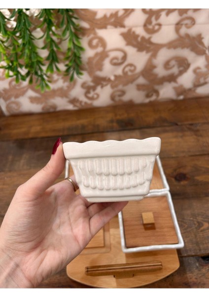 Ahşap Tepsili Kare Kahvaltılık 4 Lü modelleri