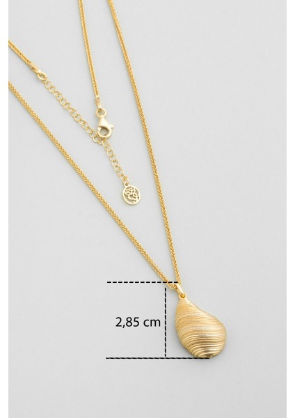 Mirena Damla 18 Ayar Sarı Altın Kaplama 50 cm Gümüş Kolye modelleri