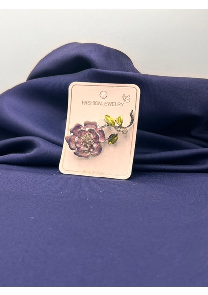 Pembe Gül Broş Yaka Iğnesi